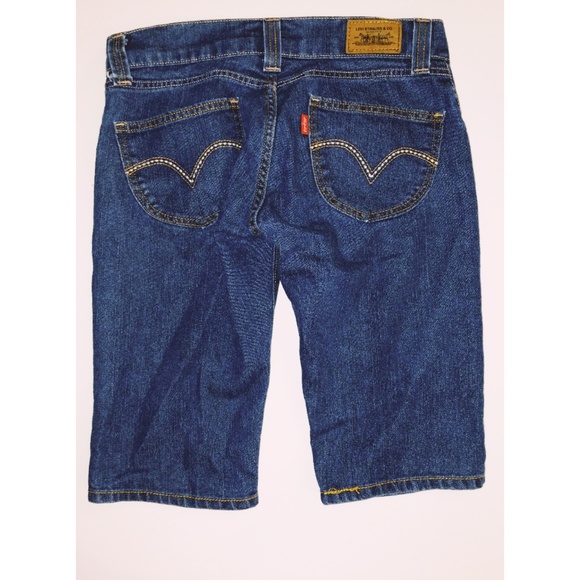 ⬇️$15 Levis dark wash jean shorts sz 7 - Picture 4 of 7